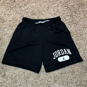 Jordan Youth Boys Black Athletic Shorts with White Logo
